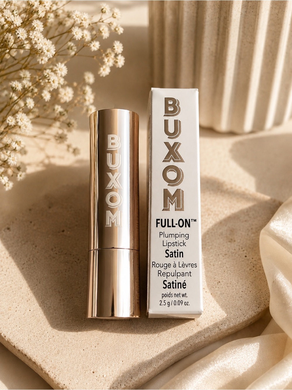 Buxom Full-On Satin Plumping Lipstick- Skin Tease